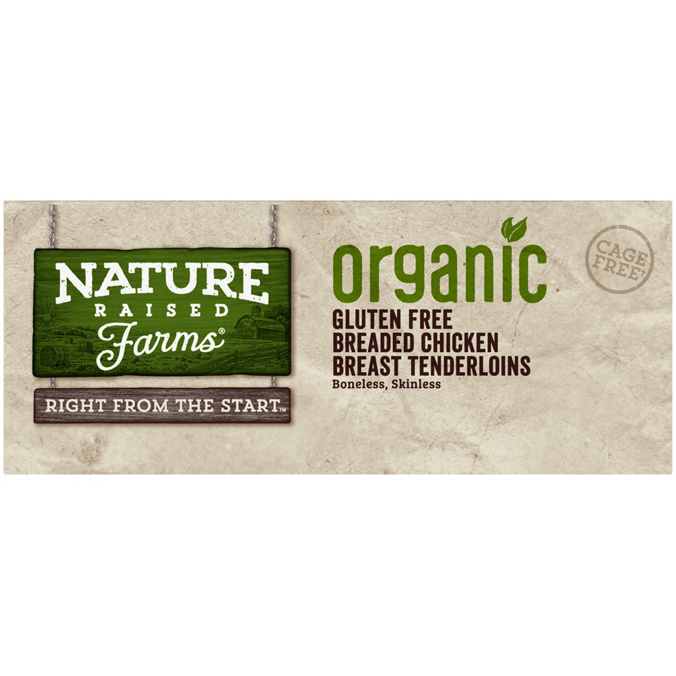 slide 3 of 6, Nature Raised Farms Organic Gluten Free Breaded Chicken Breast Tenderloin, 8 oz