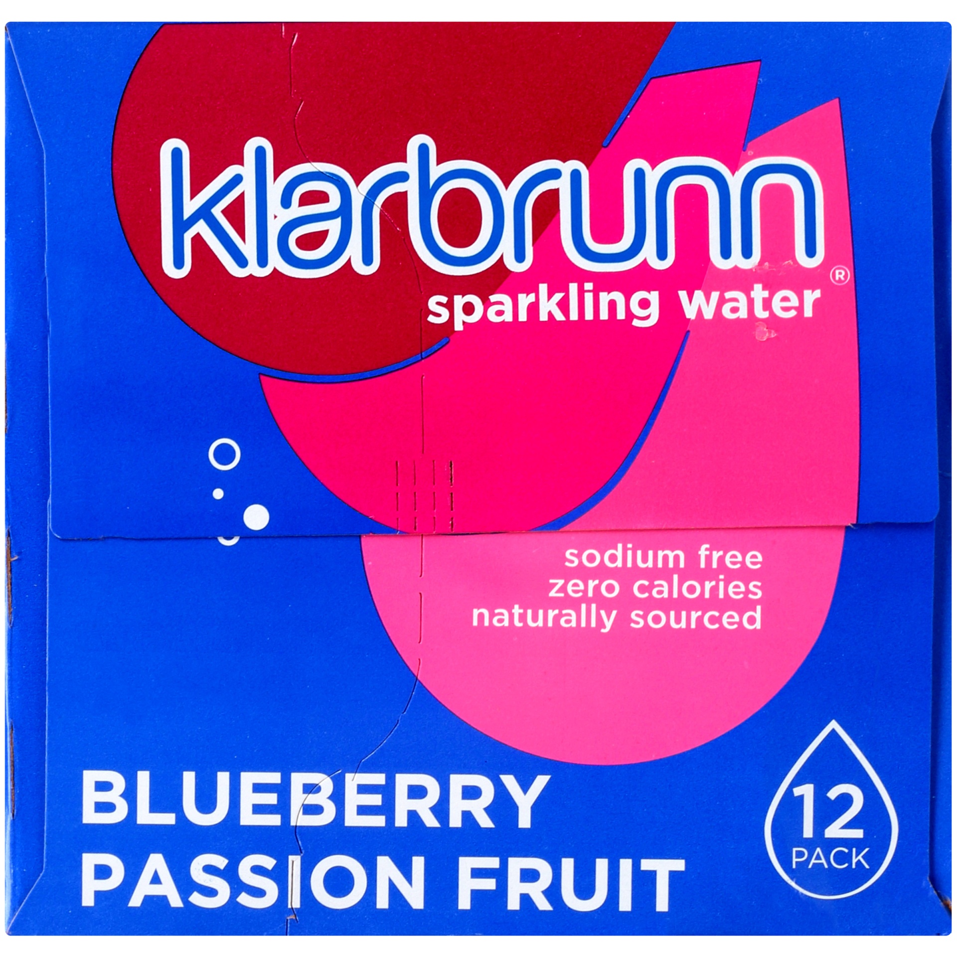 Klarbrunn Blueberry Passionfruit Naturally Sourced Sparkling Water 12
