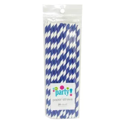 Meijer Paper Straws, Royal Blue