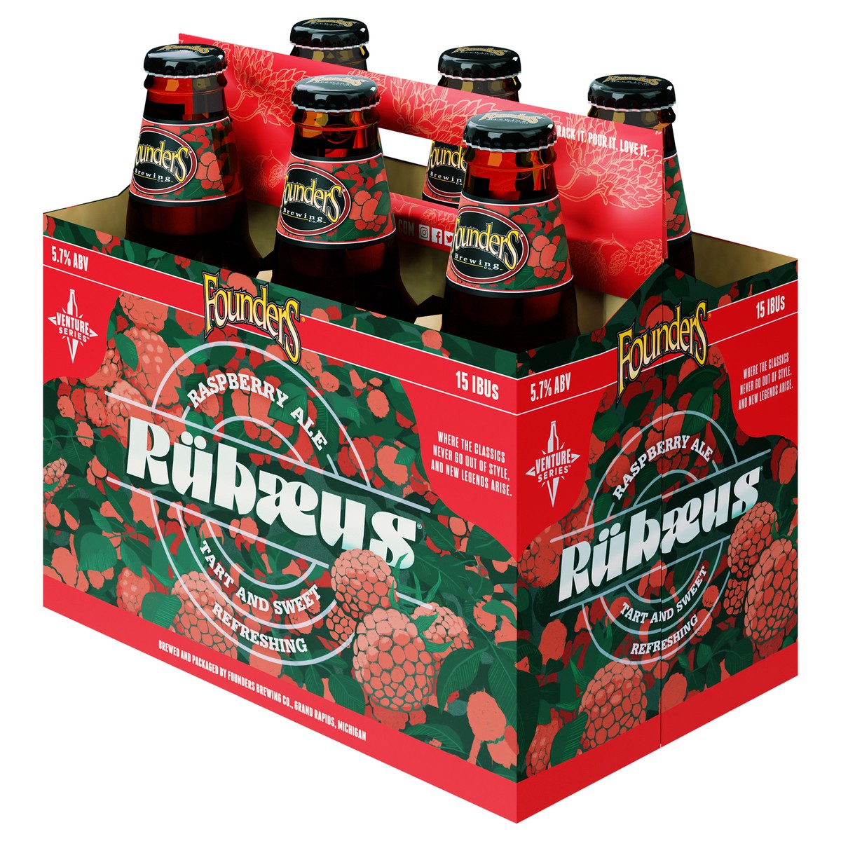 slide 3 of 8, Founders Brewing Co. Brewing Co. Rubaeus Pure Raspberry Ale, 6 ct; 12 fl oz