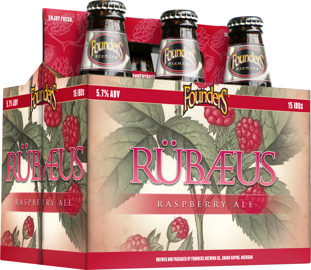 slide 1 of 2, Founders Brewing Co. Founders Brewing Rubaeus Pure Raspberry Ale, 6 ct; 12 oz