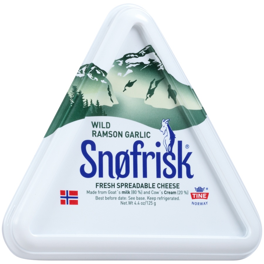 slide 3 of 8, Snøfrisk Wild Ramson Garlic Fresh Spreadable Cheese, 4.4 oz