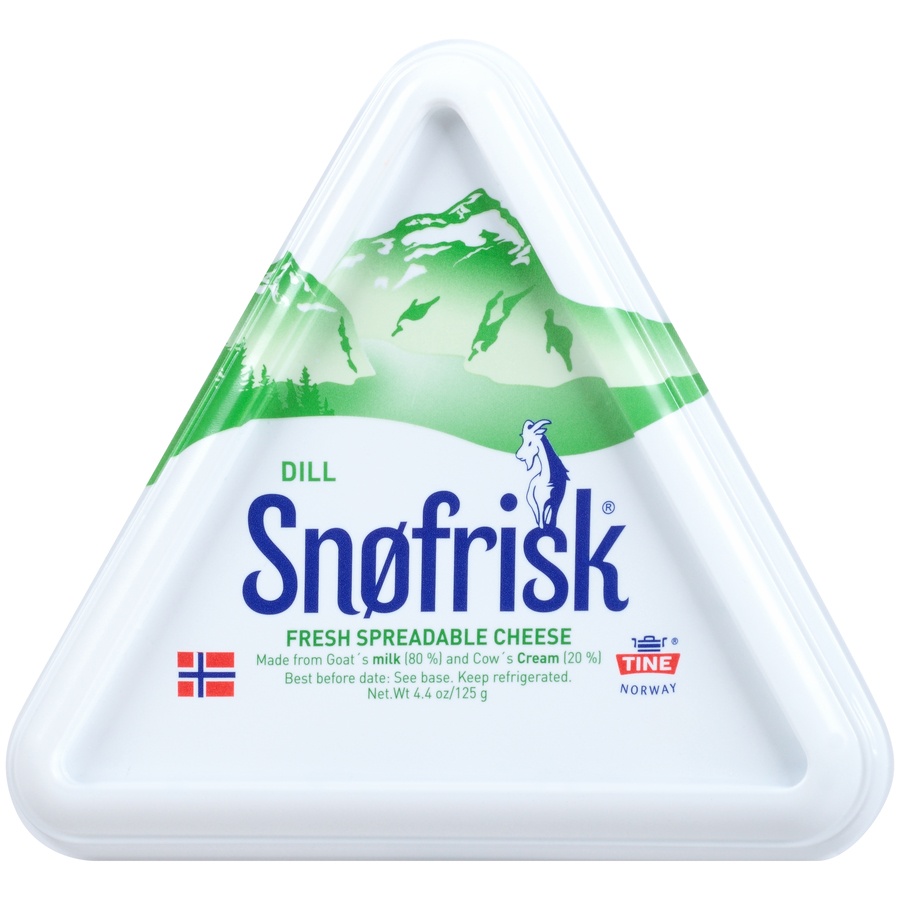 slide 3 of 8, Snøfrisk Snofrisk Dill Spreadable Goat Cheese, 4.4 oz