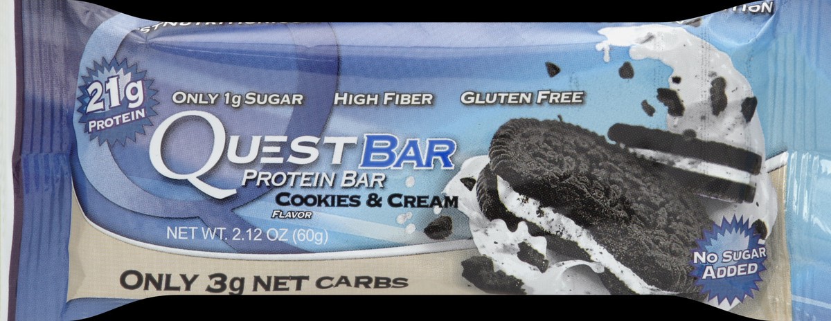 slide 5 of 6, Quest Cookies & Cream Protein Bar, 1 ct