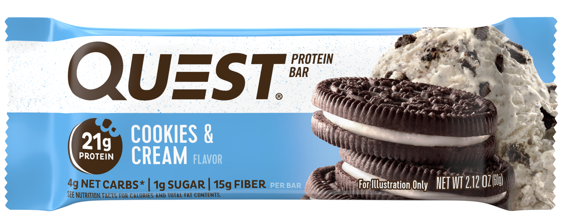 slide 1 of 6, Quest Cookies & Cream Protein Bar, 1 ct
