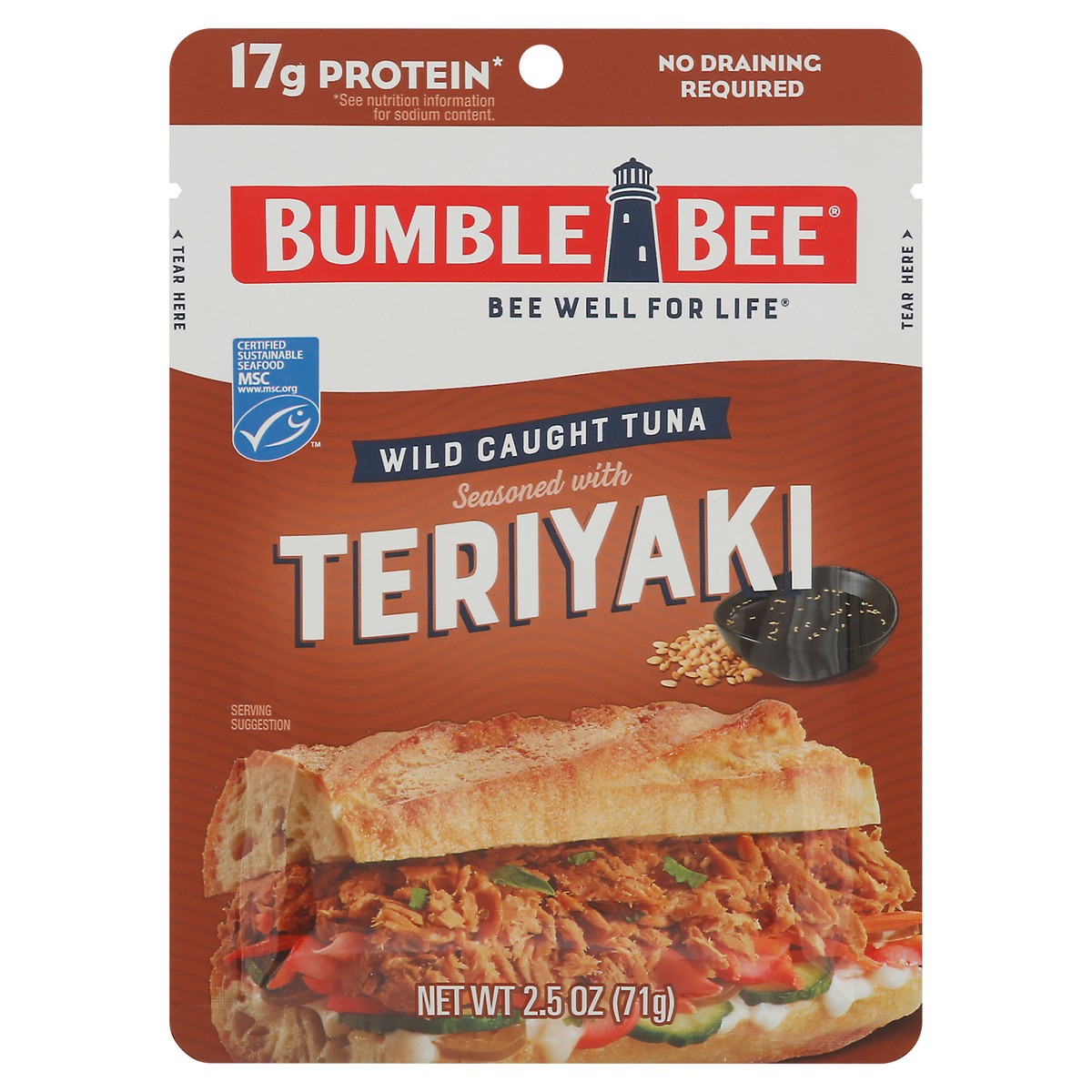 slide 4 of 14, Bumble Bee Wild Caught Teriyaki Tuna - 2.5 oz, 2.5 oz