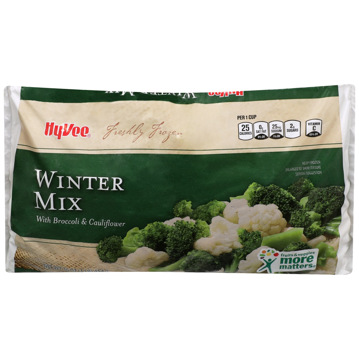 slide 1 of 1, Hy-vee Freshly Frozen Winter Mix With Broccoli & Cauliflower, 16 oz