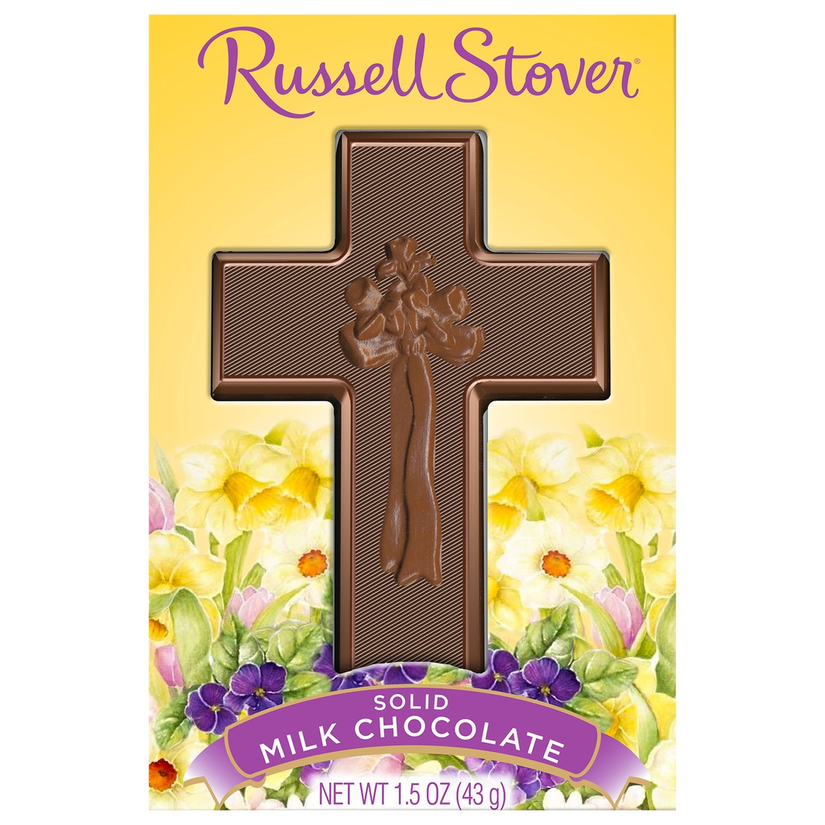 slide 1 of 8, Russell Stover Easter Solid Milk Chocolate Easter Cross, 1.5 oz., 1.5 oz