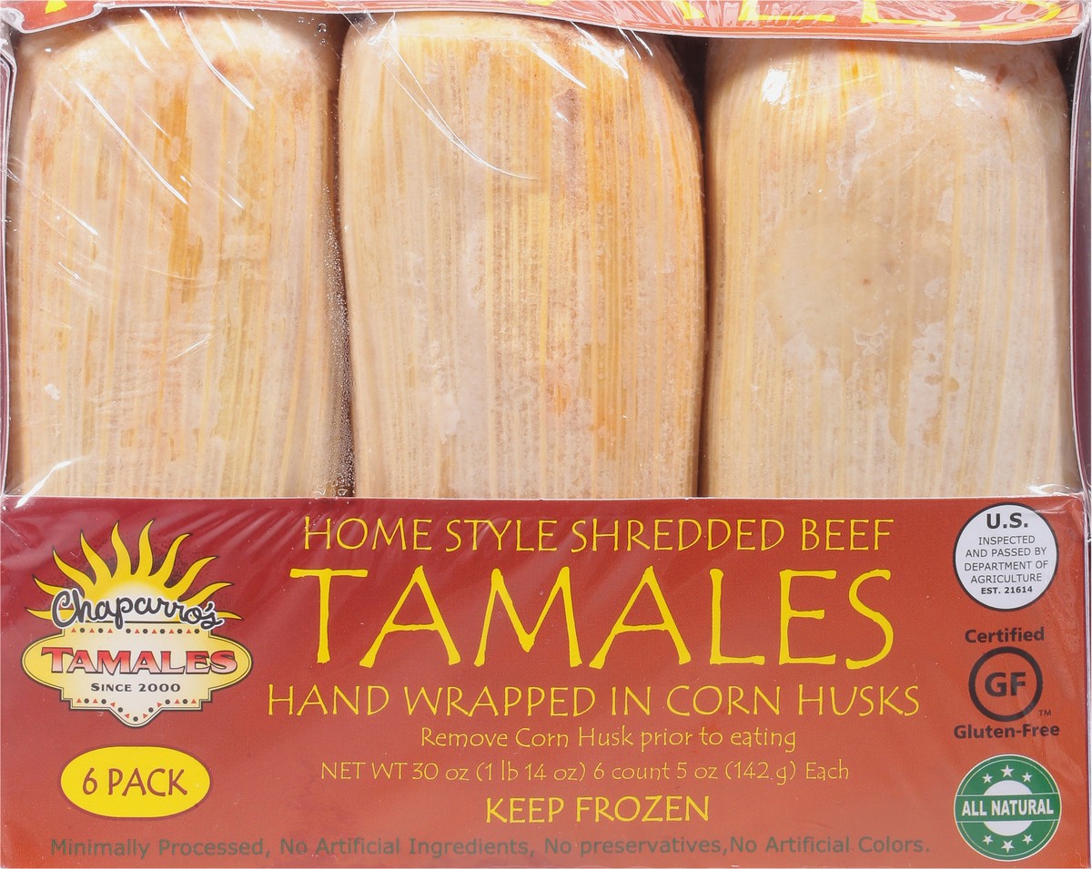 slide 4 of 9, Chaparros Tamales Chaparros Beef Tamales - 30 OZ, 30 oz