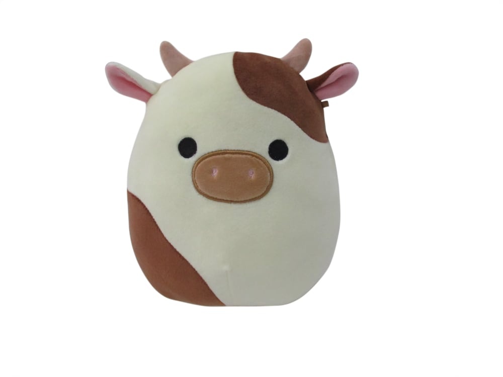 slide 1 of 1, Squishmallows Cow Plush - White/Brown, 8 in