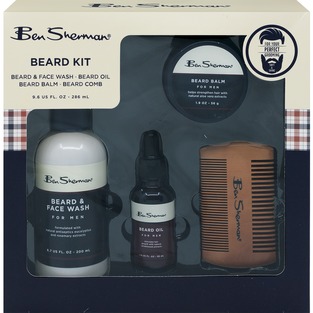 slide 1 of 1, NATIONAL Ben Sherman Beard Kit, 5 Piece, 1 ct