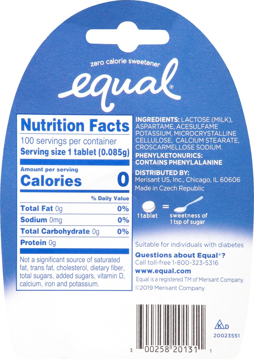 slide 5 of 9, Equal Sweetener Tablets, 100 ct