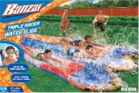 slide 1 of 1, Banzai Triple Racer Water Slide, 16 ft