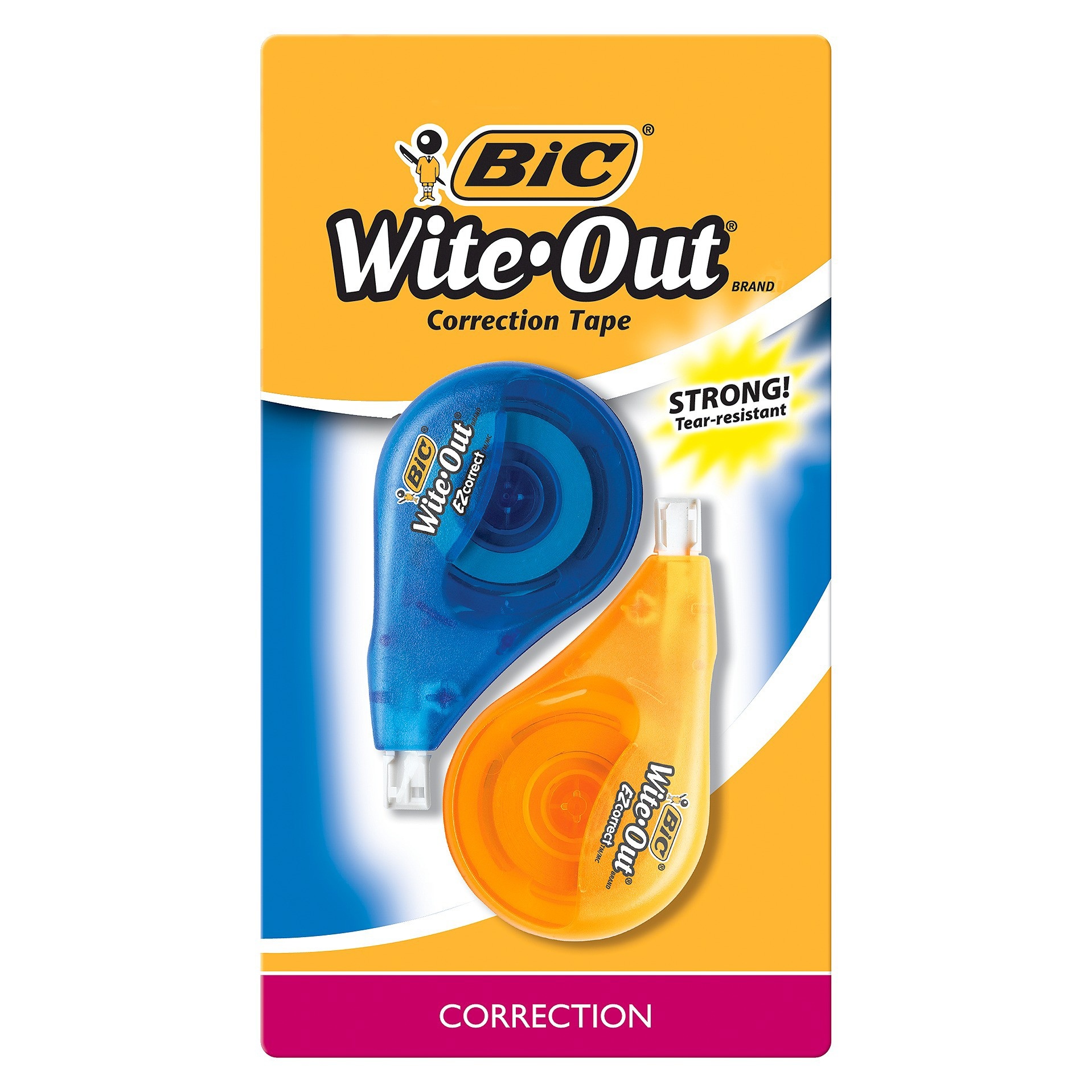 slide 1 of 1, BIC Wite-Out Brand EZ Correct Correction Tape, 2 ct