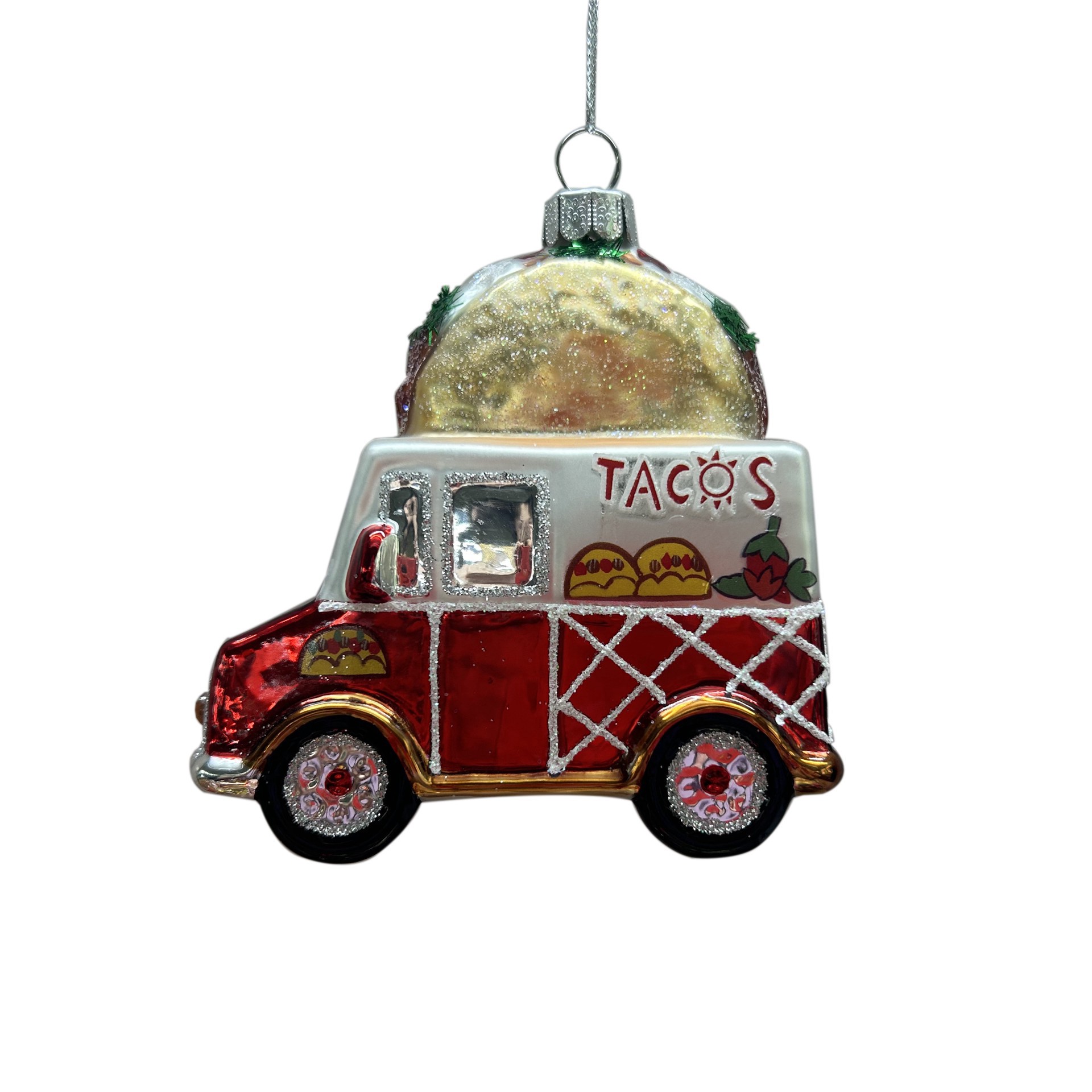 slide 2 of 2, 3.5" Glass Taco Truck Ornament By Ashland, 3.25 in x 2 in x 3.5 in