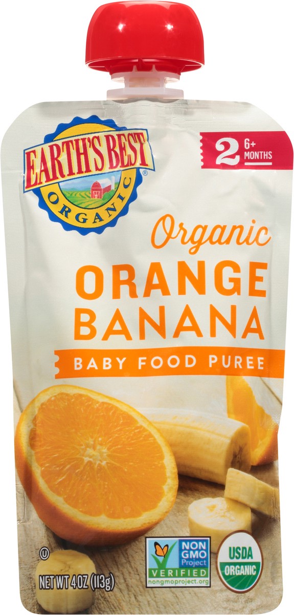 slide 4 of 7, Earth's Best Baby Puree Orange Banana, 4 oz