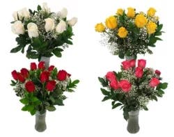 Dozen Rose Vase Arrangement
