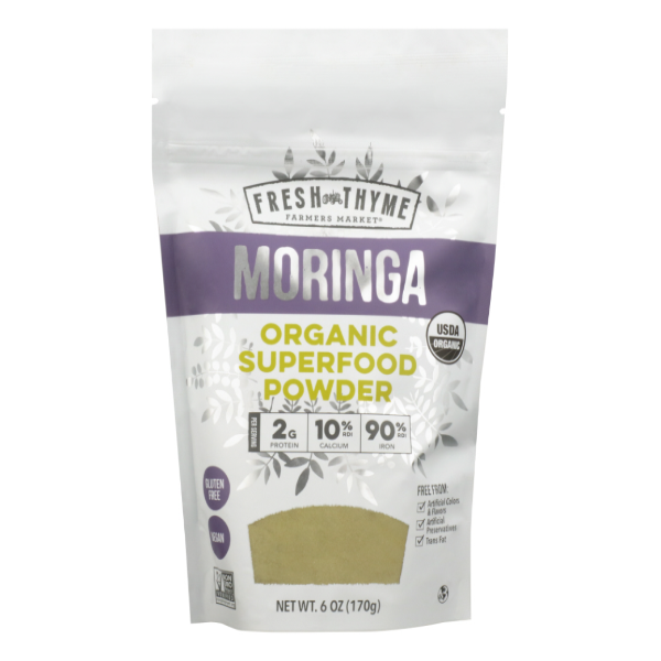 slide 1 of 1, Fresh Thyme Organic Moringa Powder Superfood, 6 oz