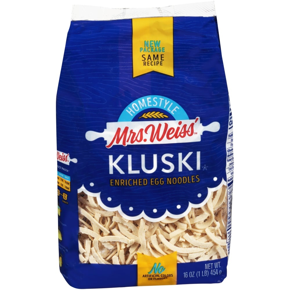 slide 1 of 1, Mrs. Weiss' Kluski Egg Noodles, 16 oz