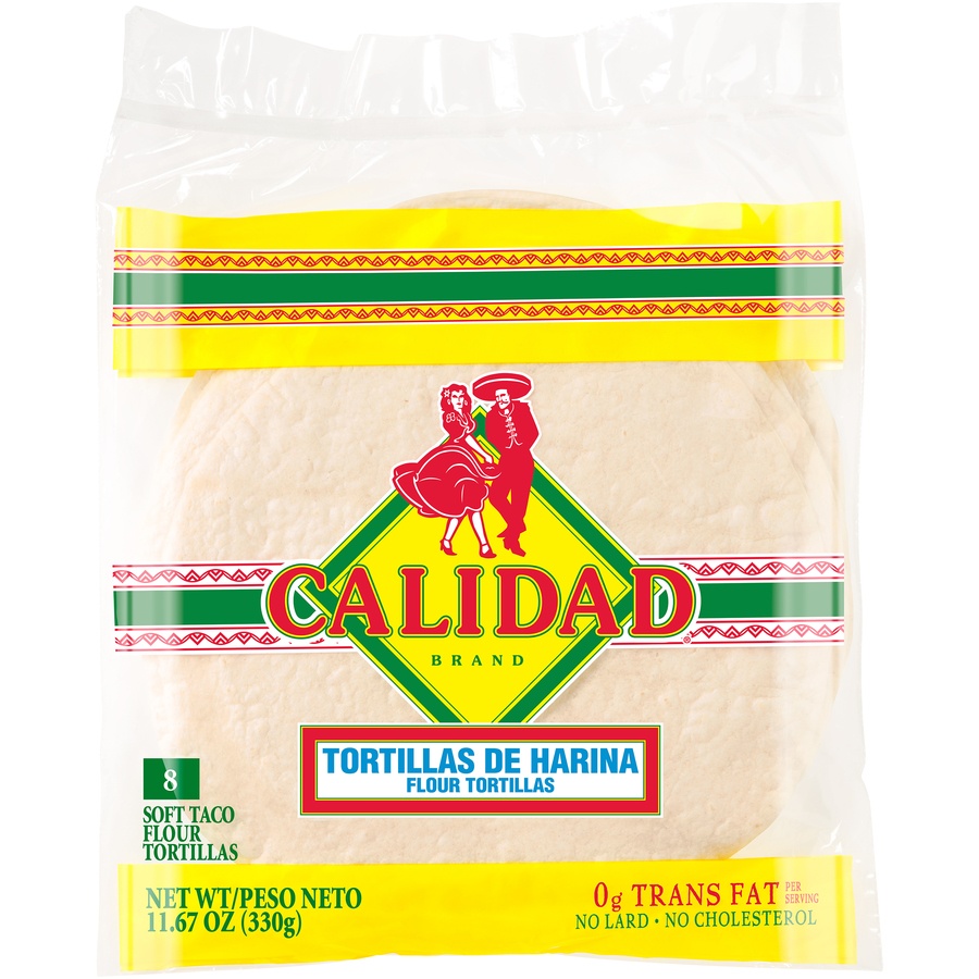 slide 1 of 3, Calidad Mission Calidad Flour Soft Taco Tortilla - 8 Ct, 8 ct
