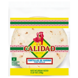 Calidad Flour Tortillas, Soft Taco Size, 8 Count