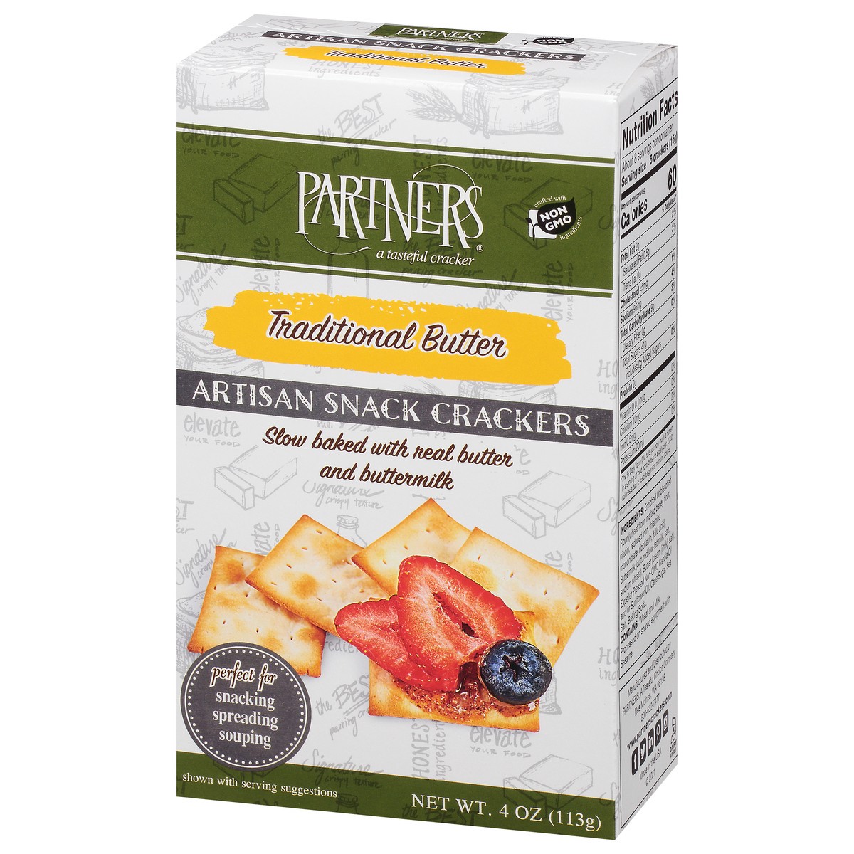 slide 3 of 9, Partners Artisan Traditional Butter Snack Crackers 4 oz, 4 oz