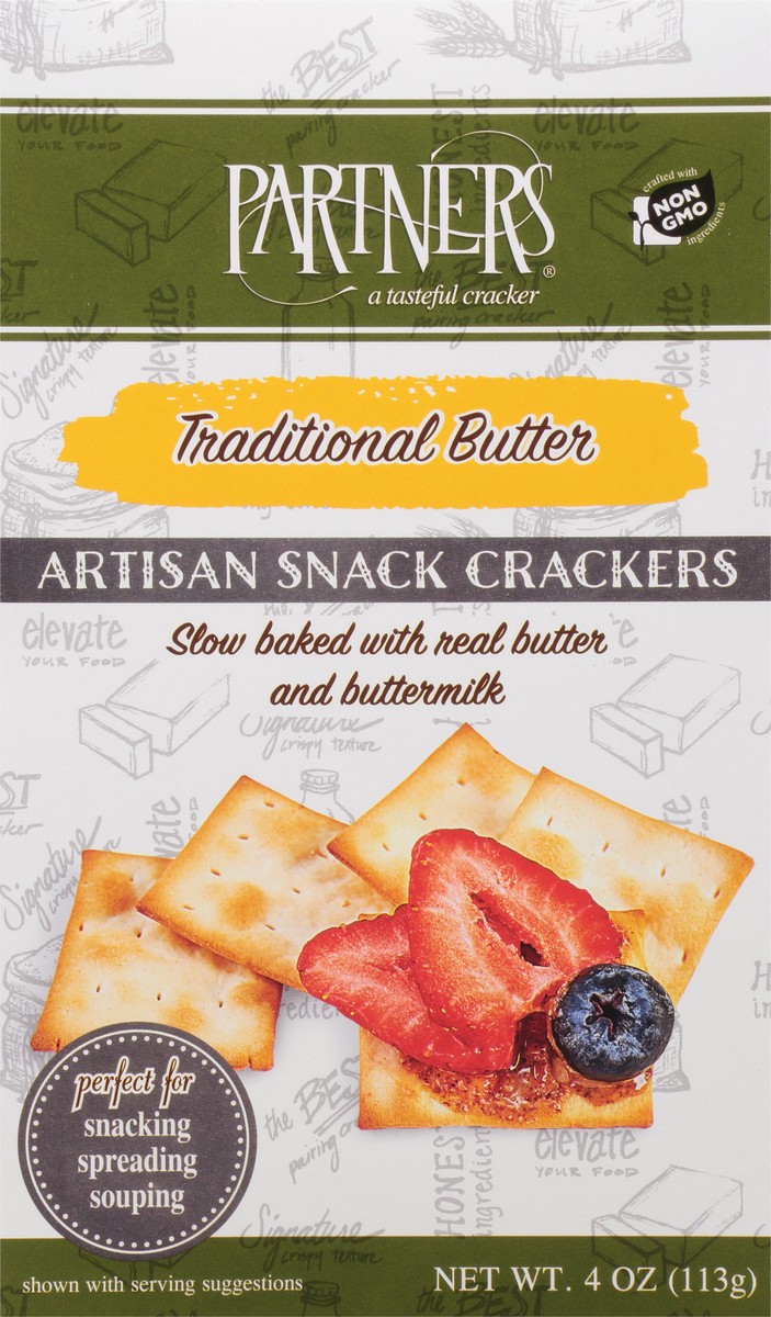 slide 6 of 9, Partners Artisan Traditional Butter Snack Crackers 4 oz, 4 oz