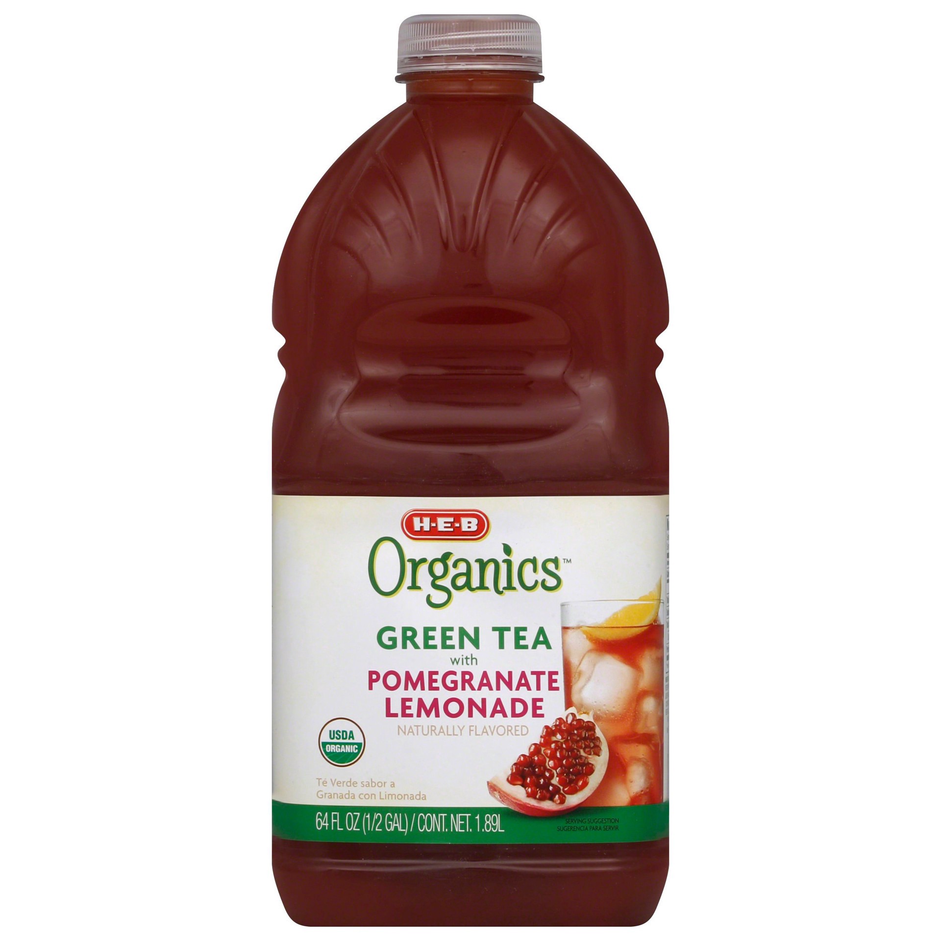 slide 1 of 1, H-B Organics Green Tea with Pomegranate Lemonade- 64 oz, 64 oz