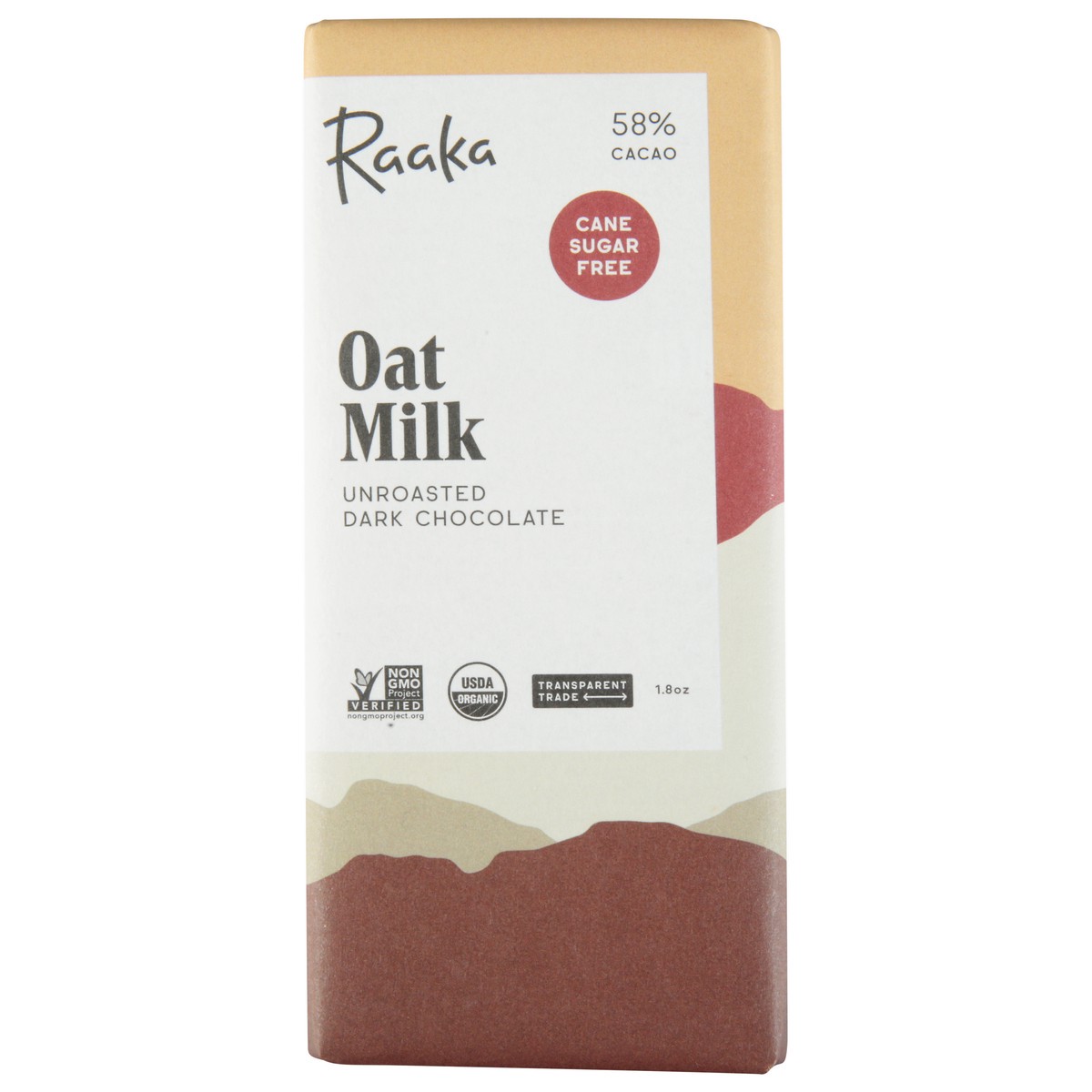 slide 1 of 10, Raaka Chocolate Oat Milk Dark Chocolate Bar, 1.8 oz