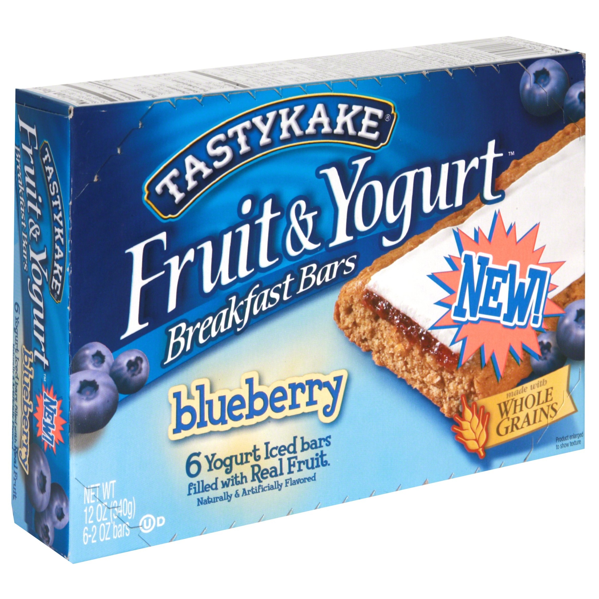 slide 1 of 1, Tastykake Fruit & Yogurt Blueberry Breakfast Bars, 10 oz