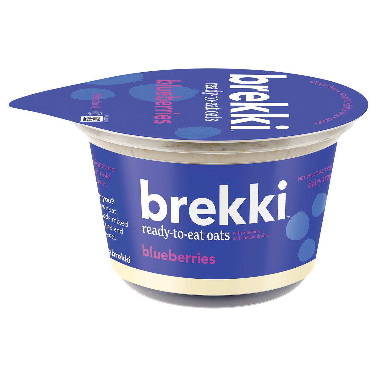 slide 1 of 12, brekki Blueberries Ready-to-eat Oats, 1 ct