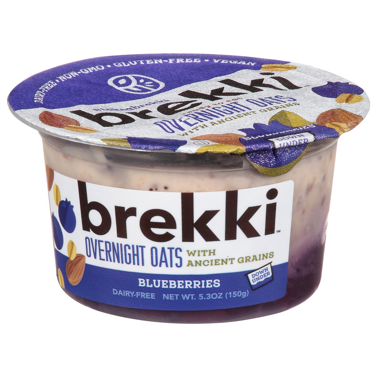 slide 2 of 12, brekki Blueberries Ready-to-eat Oats, 1 ct