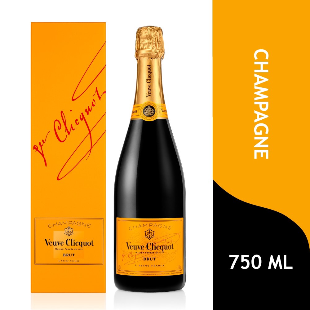 slide 1 of 1, VEUVE CLICQUOT PONSARDIN Veuve Clicquot Yellow Label Brut Champagne, 750 ml