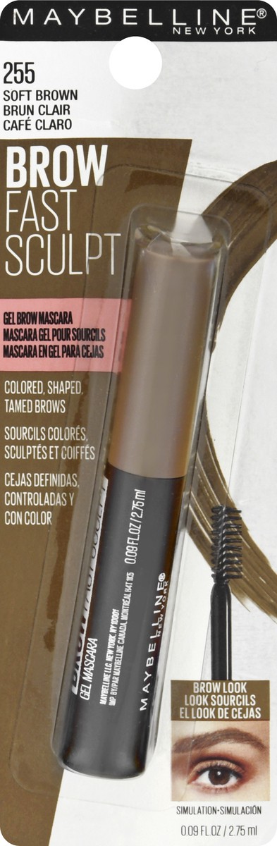 slide 7 of 9, Maybelline Brow Fast Sculpt Soft Brown 255 Gel Brow Mascara 0.09 fl oz, 0.09 fl oz