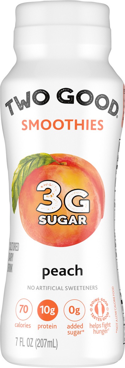 slide 7 of 15, Too Good & Co. Peach Smoothie, Yogurt-Cultured Dairy Drink, Lower Sugar, 7 FL OZ Bottle, 7 fl oz