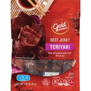 slide 1 of 1, CVS Gold Emblem Teriyaki Beef Jerky, 3.25 oz; 92 gram