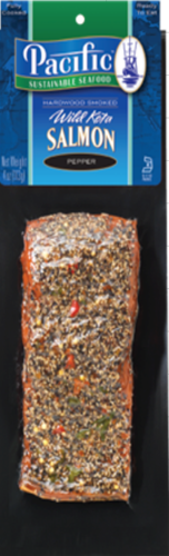 slide 1 of 1, Pacific Seafood Smoked Wild Keta Salmon, 4 oz