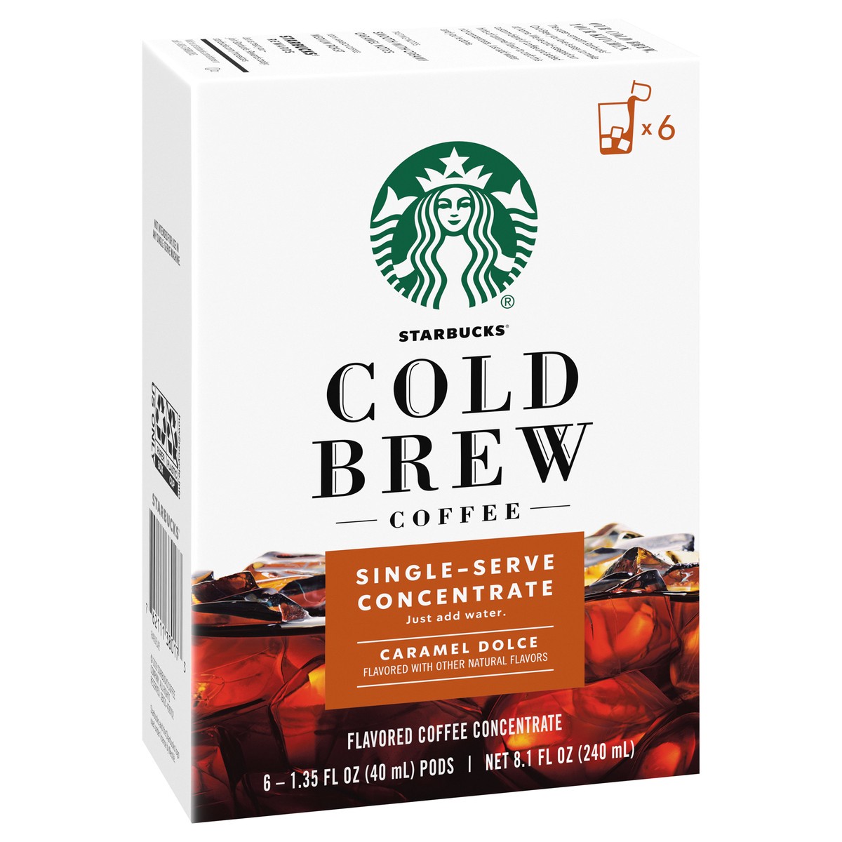 slide 8 of 9, Starbucks Cold Brew Single Serve Caramel Dolce Coffee Concentrate - 6 ct; 1.35 fl oz, 6 ct; 1.35 fl oz