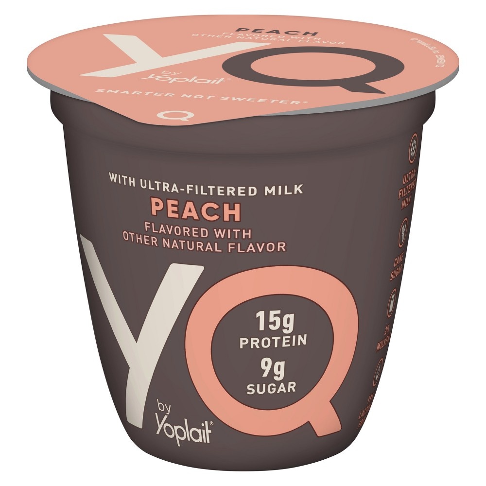 slide 3 of 5, YQ by Yoplait Peach Single Serve Yogurt Made with Cultured Ultra-Filtered Milk Cup, 5.3 oz