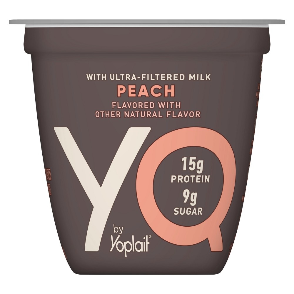 slide 5 of 5, YQ by Yoplait Peach Single Serve Yogurt Made with Cultured Ultra-Filtered Milk Cup, 5.3 oz