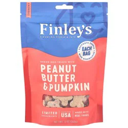 Finley's Baked Dog Treats with Peanut Butter & Pumpkin - 12 oz