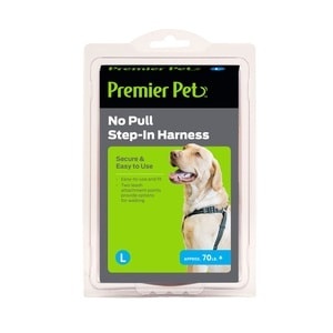 slide 1 of 1, Premier Pet No Pull Step-In Harness, Black, Large, 70 Lb+, 1 ct