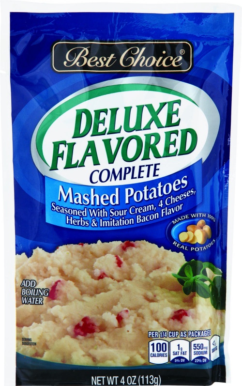 slide 1 of 1, Best Choice Deluxe Flavored Complete Mashed Potatoes, 4 oz