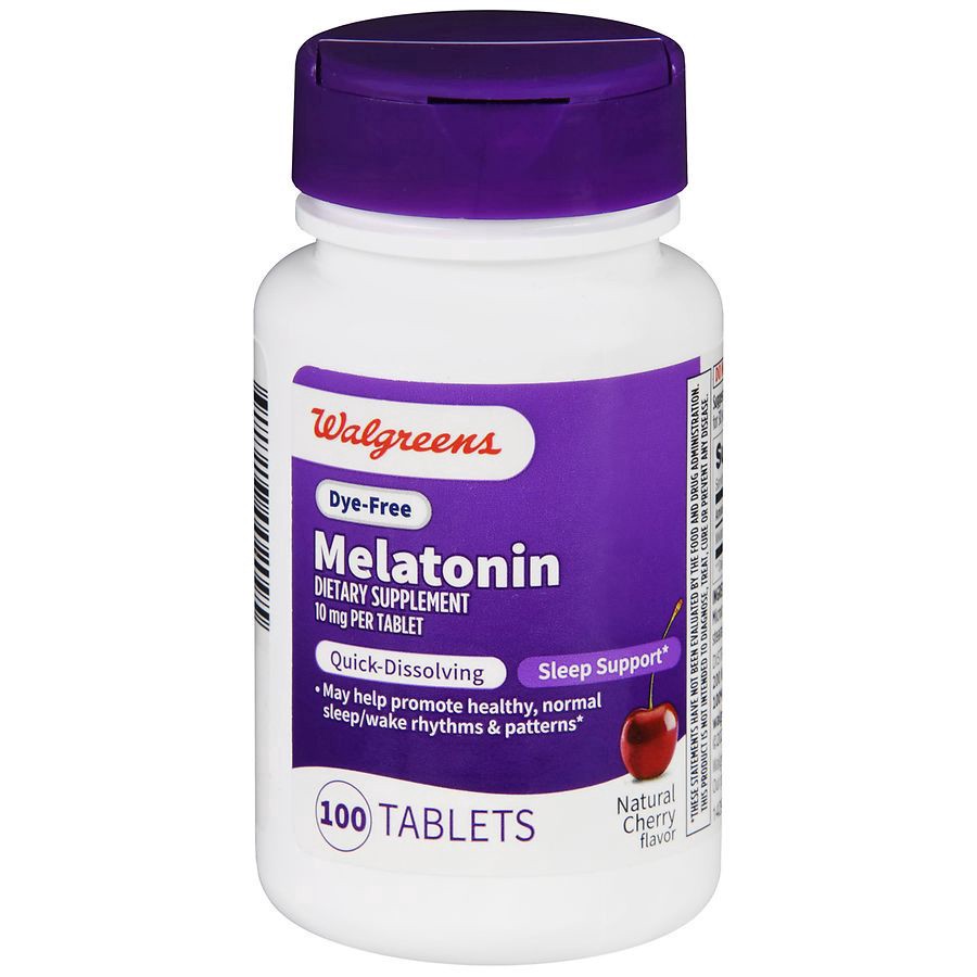 slide 1 of 5, Walgreens Melatonin 10mg, 100 ct