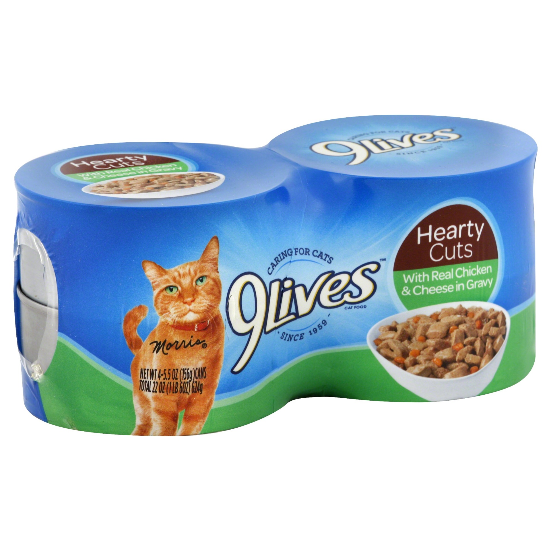 slide 1 of 2, 9Lives Cat Food 4 ea, 4 ct