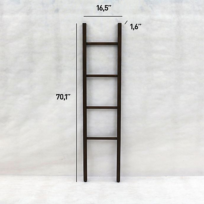 slide 2 of 3, Haven Teak Ladder-Style Towel Rack - Mocha, 1 ct