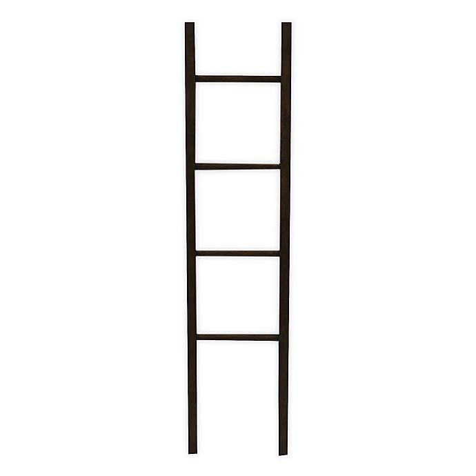 slide 1 of 3, Haven Teak Ladder-Style Towel Rack - Mocha, 1 ct