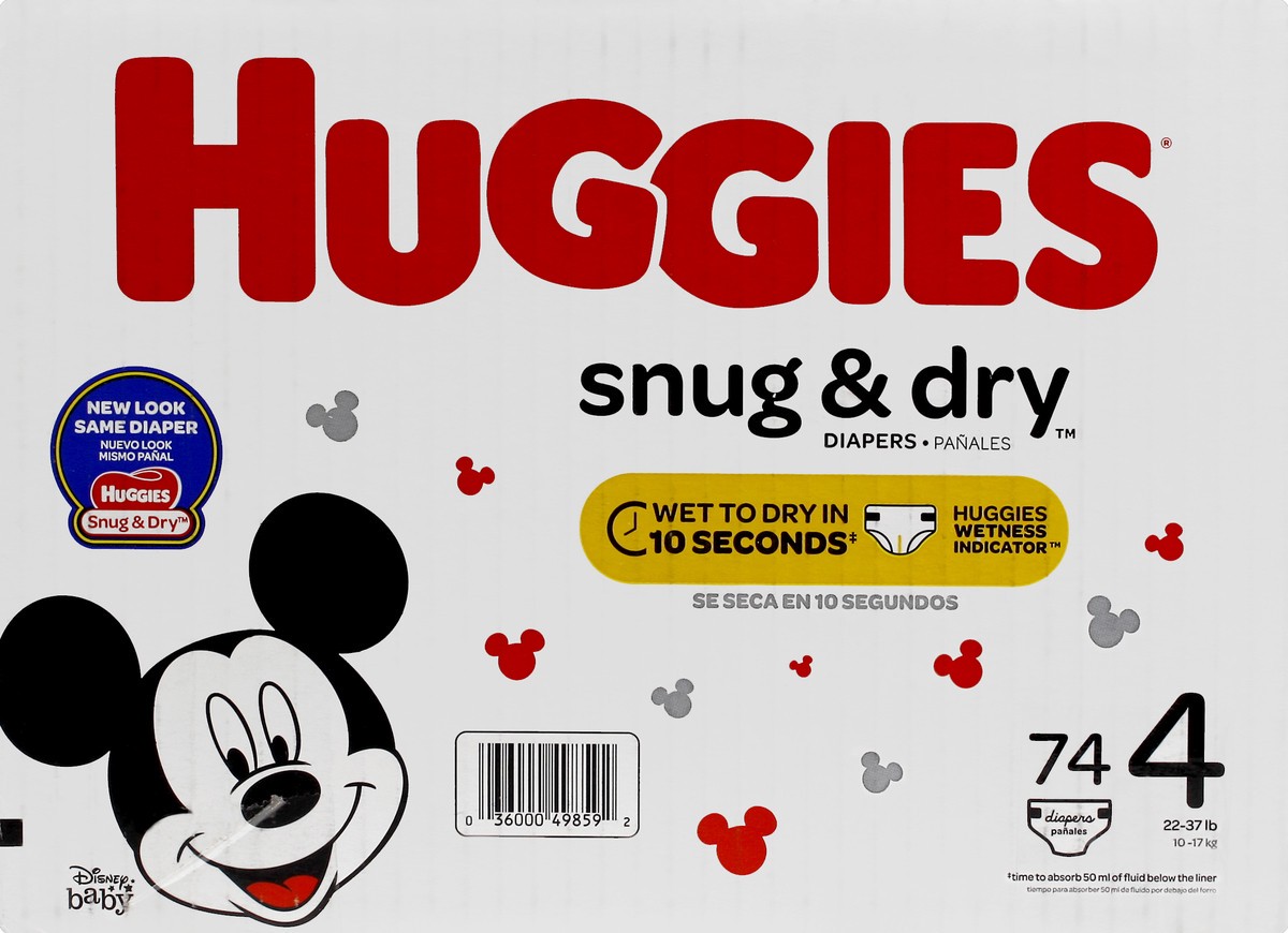 slide 5 of 6, Huggies Diapers, Disney Baby, 74 ct