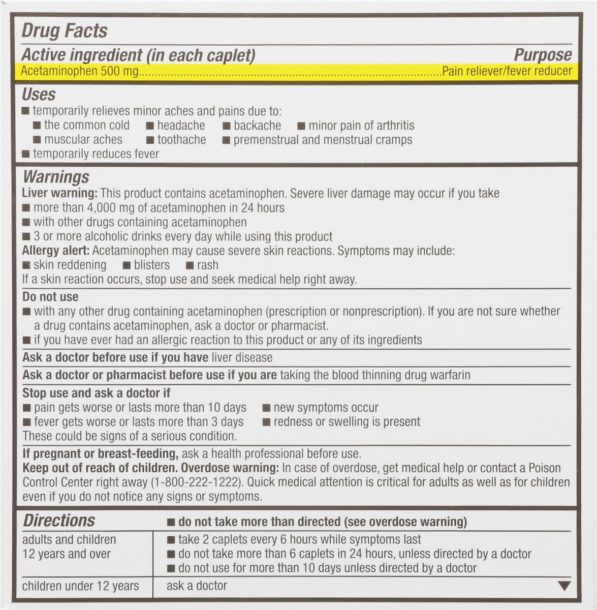 slide 5 of 9, TopCare Pain Relief Acetaminophen Extra Strength, 200 ct