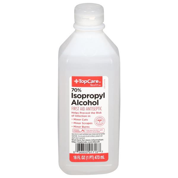 slide 1 of 6, TopCare Health 70% Isopropyl Alcohol First Aid Antiseptic 16 fl oz, 16 fl oz